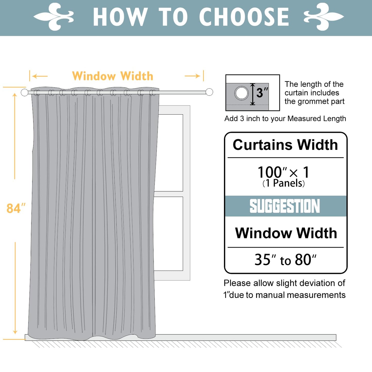 ChrisDowa Room Divider Curtains 84 Inches Long Sliding Door Curtain 1 Panel