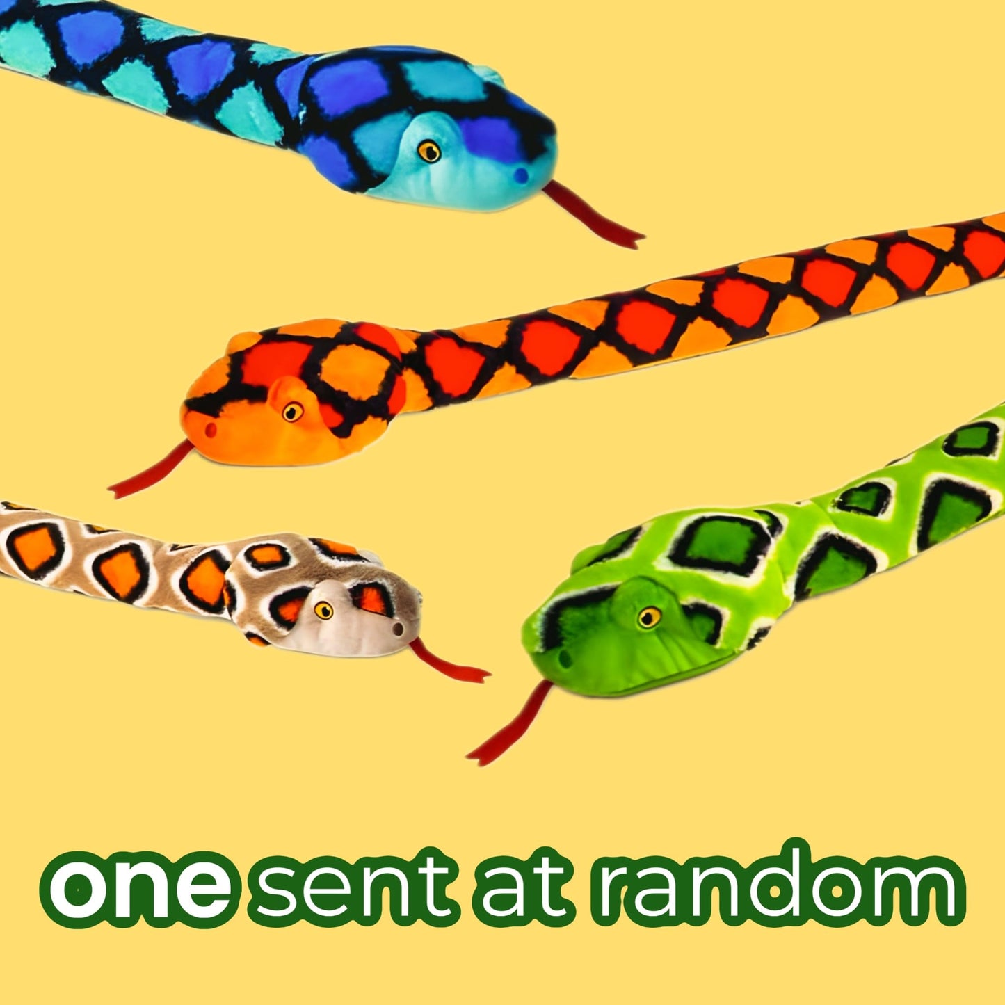Deluxe Paws Plush Cuddly Soft Eco Toys 100% Recycled (Snakes 100cm (Random Colour))