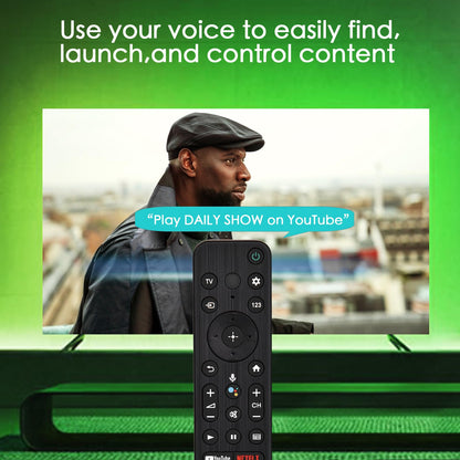Voice Remote Replacement for Sony Smart TV Control:Comptible for 2019-2025 Sony Bravia OLED LED 4K 8K UHD,for Android Google TV with Shortcuts YouTube and Dinsey+ etc.