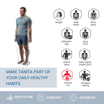 Tanita BC-568 InBody Digital Scale - Japan Technology Segmental Body Composition Analyzer with Smart BMI, Fat, Muscle Mass Measurement, and Nutrition Tracking - FDA Cleared, HSA/FSA Eligible