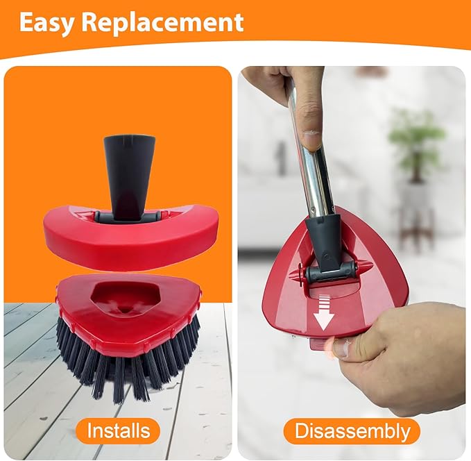 Upgraded Spin Mop Replace Scrub Mop Brush Compatible