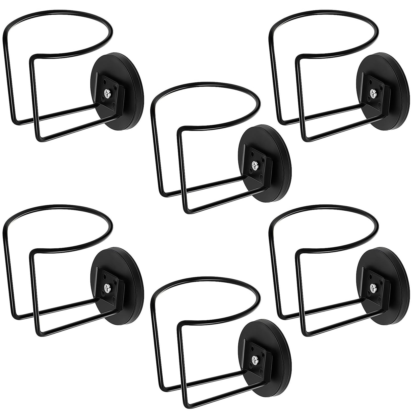 Treela 6 Pcs Magnetic Cup Holder Stainless Steel Cup Caddy Drink Holder for Tractor Refrigerator Treadmill Mower Truck Automotive Rv Car Trailer Boat Metal Surface