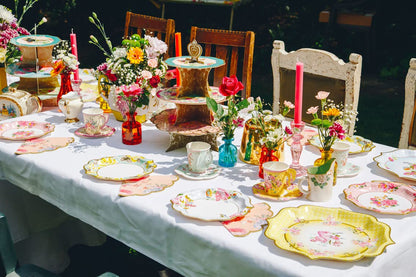 Talking Tables Pretty Floral, Paper Table Cover, Multi-Colour, 180 x 120cm