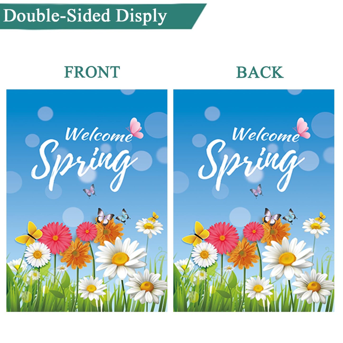 CDLong Seasonal Garden Flag Set of 12 - Double Sided 28 x 40 Inch Large Yard Flags, Outdoor Holiday Decorations for All Seasons, Christmas, Spring, Summer, and Fall - Big House Flags for Outside Decor