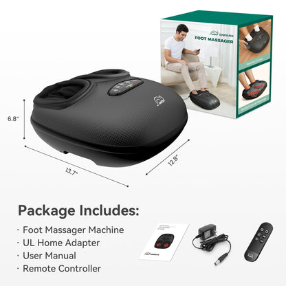 Snailax Shiatsu Foot Massager with Heat, Deep Kneading, Compression, Vibration, Electric Feet Massage Machine for Plantar Fasciitis,Neuropathy,Foot Warmer,Remote Control,Size 13,Gifts
