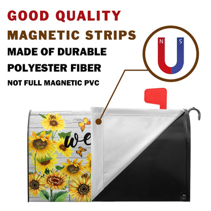 Summer Flowers Mailbox Covers Magnetic Sunflower Mailbox Cover Post Letter Box Cover for Garden 21x18 in Mailbox Wraps for Yard Home Decor