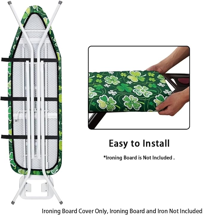 Shamrock Print Ironing Board Cover Protector St.Patrick's Day Decorative Covers