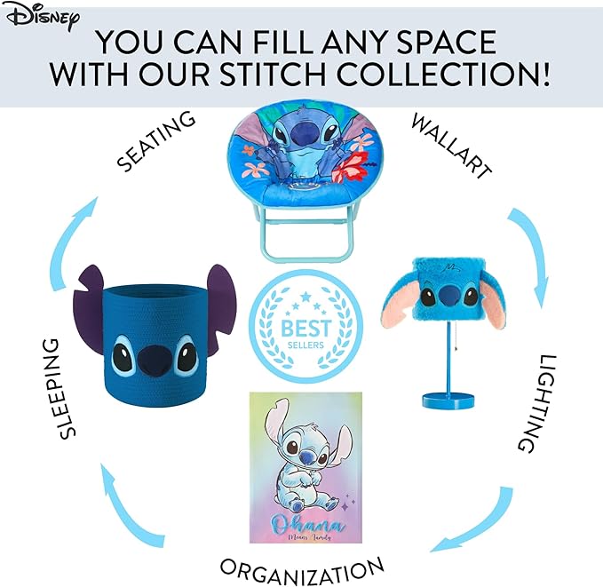 Disney Stitch 19” Frame Folding Toddler Saucer™ Chair