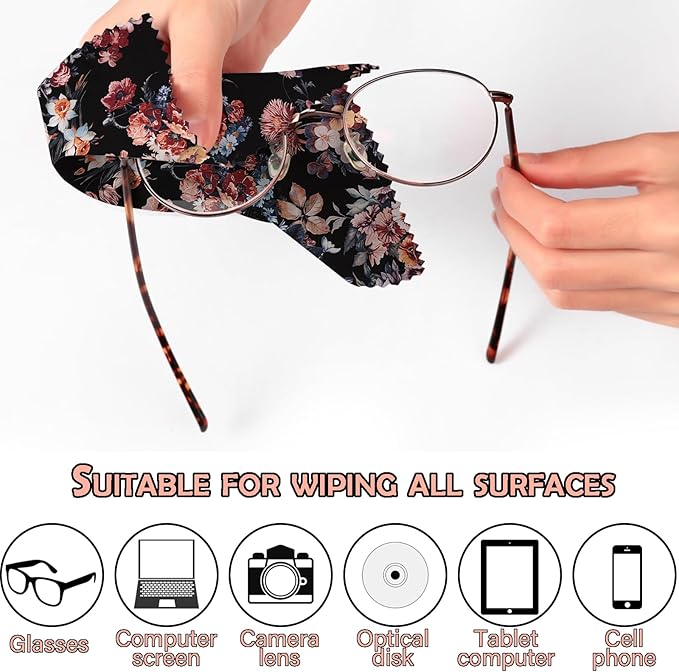 6 PCS Glasses Cleaning Cloth Eyeglass Cleaning Cloth Lens Eyeglasses Microfiber