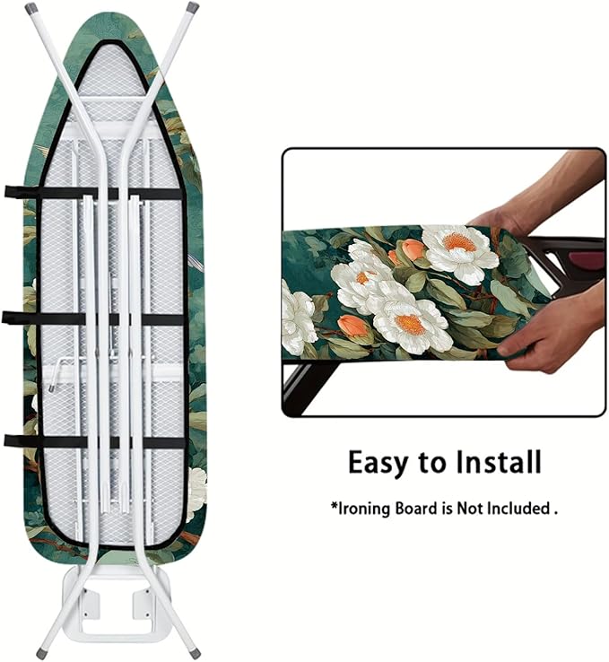 Nuxovilar Hummingbird & Peony Ironing Board Cover, 15 * 54inch, Fit Most