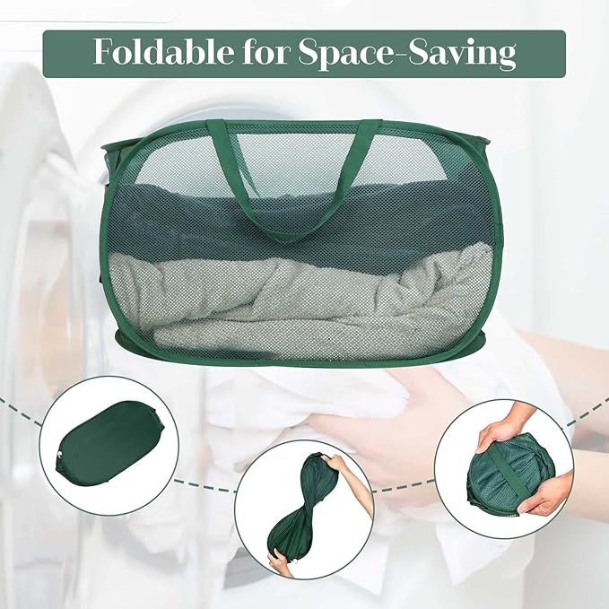 4 Pack Collapsible Laundry Baskets, Foldable Laundry Basket
