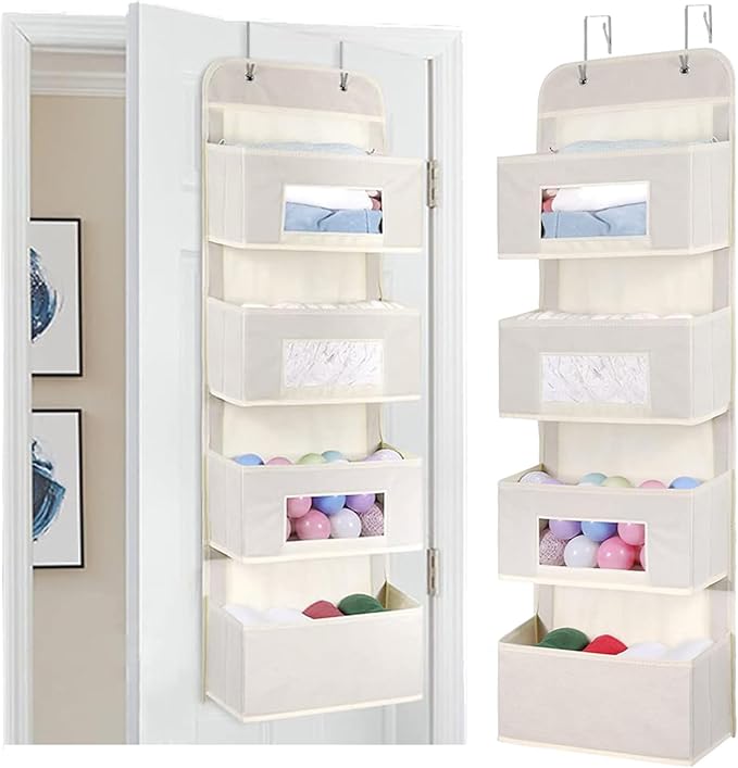 MAX Houser 4-Shelf Over The Door Hanging Organizer