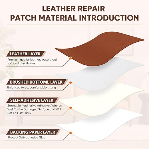 Leather Repair Tape, 16 x 30 Inches Self Adhesive Leather Repair Patch，Leather