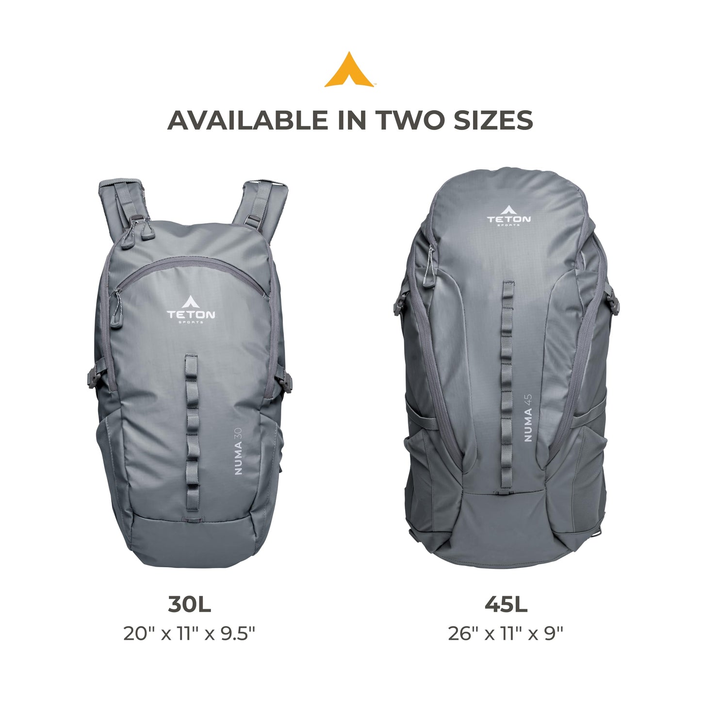 Teton 45L Numa backpack, durable and ready for hiking, camping or backpacking. Perfect lightweight travel bag with more room than you think, Alpine