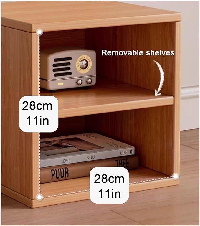 Versatile wooden storage cabinet, space-saving modular organizer
