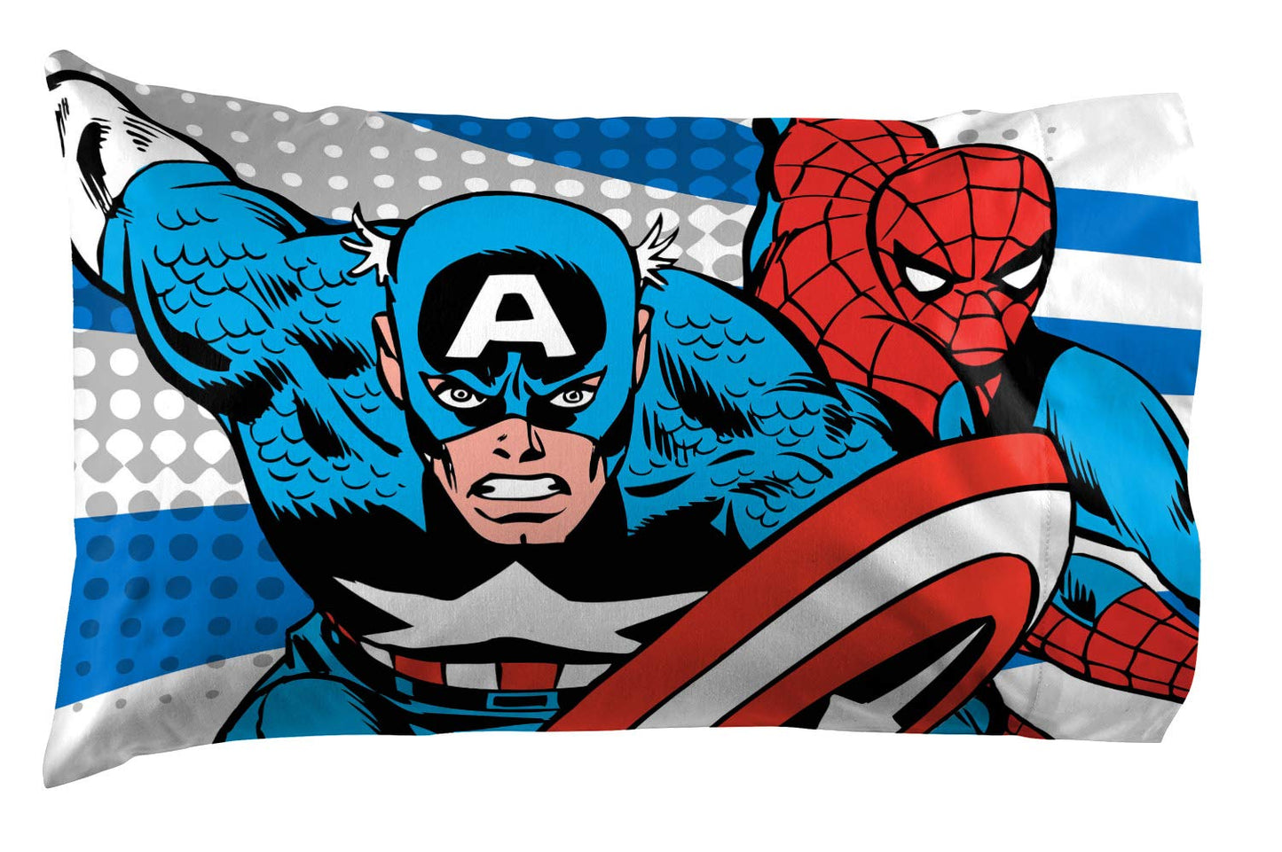Jay Franco Kids Sheet Set with Fitted, Flat Sheets & Pillow Cover - Ultra-Soft Bedding with Pillowcase for Room Decor, White - Avengers, 4 Piece Full