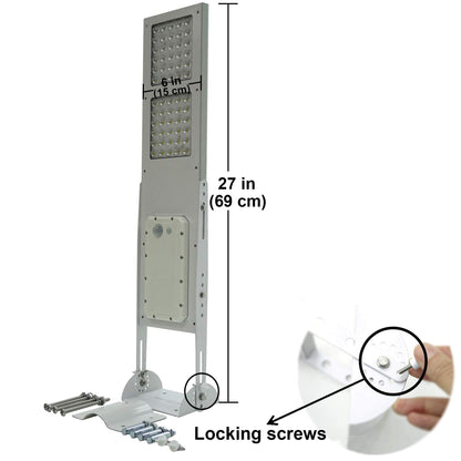 BETA 3000X Solar Street Light, Motion Sensor Outdoor Dusk to Dawn, Barn Parking Lot Driveway, Fit Max Pole Diameter 3" Cool White