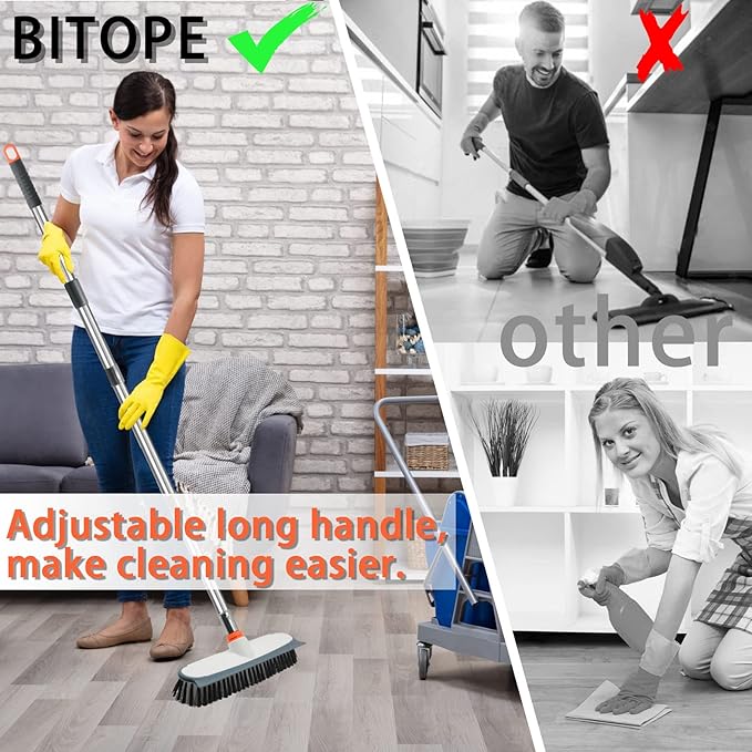 Heavy Duty Floor Scrub Brush and Grout Cleaner Tool
