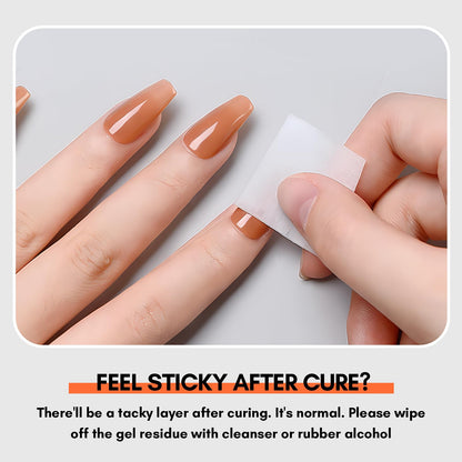 Makartt Clear Gel Builder Kit: Self-Levelling, Long Lasting Extension Hard Gels for Strengthener, Broken Nails Repair Gel Kit with Paper Forms, Dual forms, Nail File and Dual-End Brush 1.06 oz