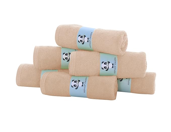 HIPHOP PANDA Baby Washcloths, Rayon Made from Bamboo