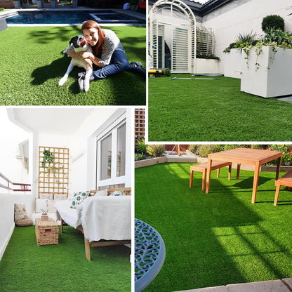 LITA Thick Artificial Grass Turf 7x15FT, 1.77 Inch Realistic Fake Grass Rug with Drainage, Customizable with Extra Large Size, Perfect for Indoor and Outdoor Use, Synthetic Grass Mat for Dogs