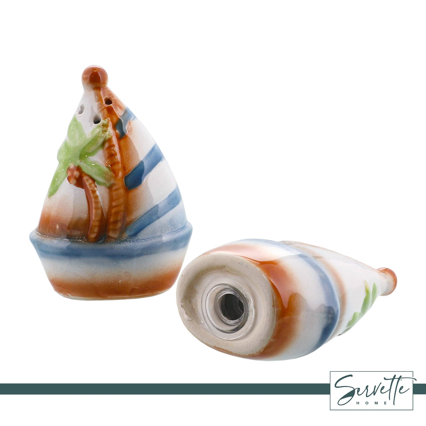 Salt and Pepper Shaker Salt Shaker - Sailboat and Palm Tree