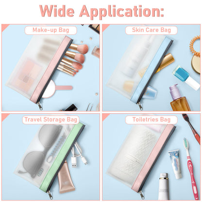 Timart Clear Pencil Pouch-3 Pack, Clear Pencil Case, Pen Holder with Zipper for Kids, Makeup Pouch, Kids Pencil Pouch for Office School Supplies Travel Accessories