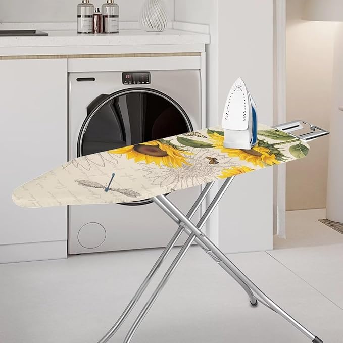 Dragonfly Sunflower Ironing Board Cover and Pad Standard Size Iron Board Covers