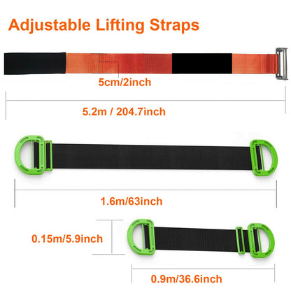 Furniture Shoulder Straps,One-Person Shoulder Lifting and Moving Strap with Adjustable Handle Straps for Harness Moving Furniture & Appliances Heavy Objects