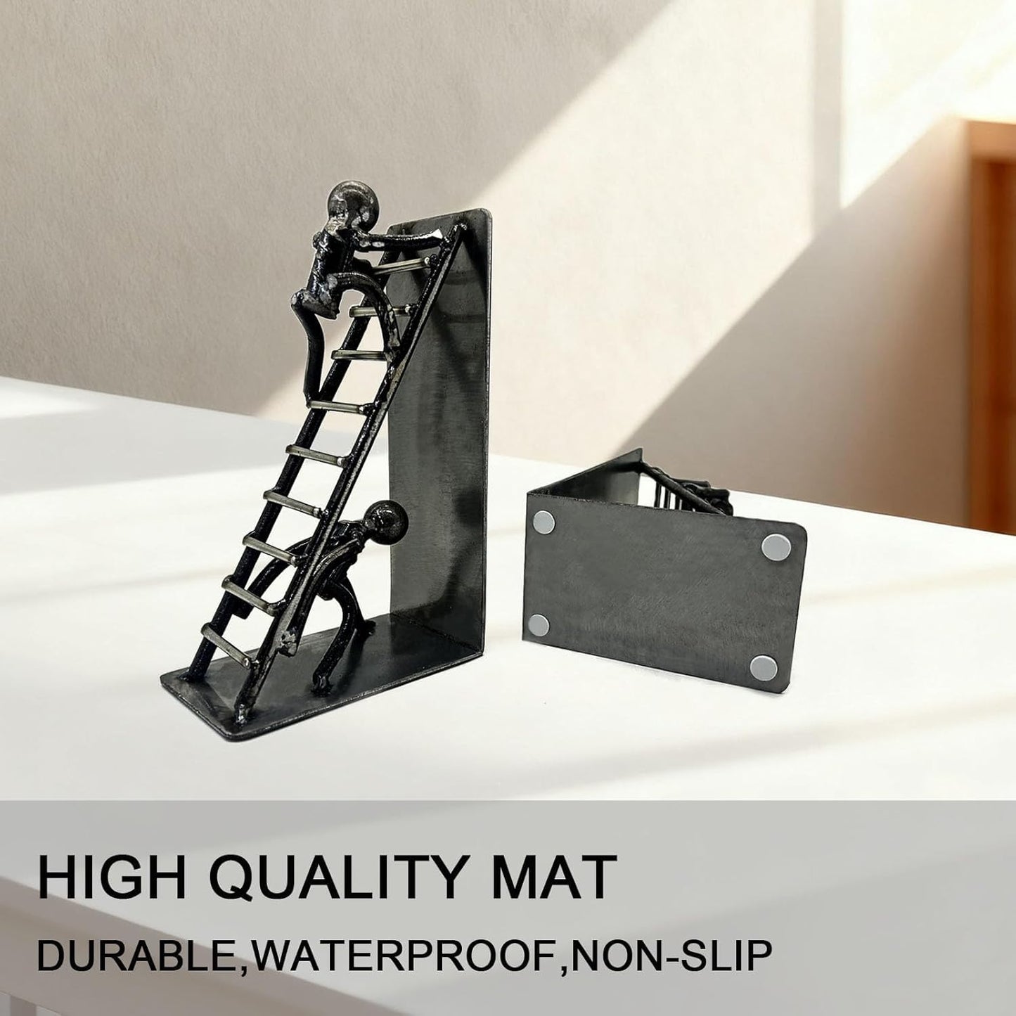 Decorative Bookends for Shelves, Modern Climbing Man Bookends