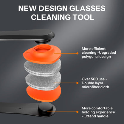 Glasses Cleaner,8 in 1 Glasses Cleaning Kit with 24H Anti Fog Eyeglass Cleaner Spray| Portable Glasses Cleaner Tool|Eye Glass Clean Cloths, Glasses Anti Slip with Soft Eyeglass Nose Pads & Ear Grip