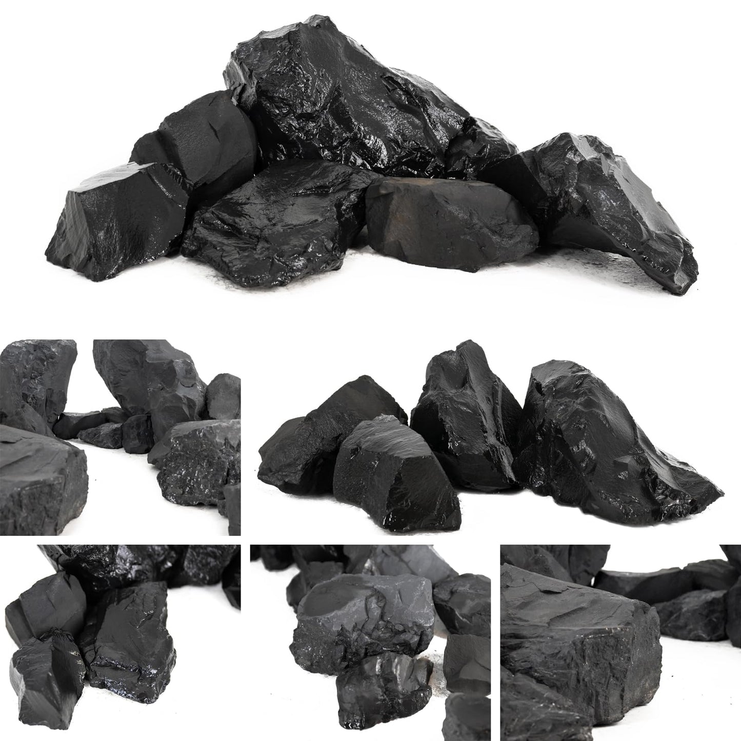 Unocho Aquarium Stone Fish Tank Rocks 5lb Natural Rocks for Aquariums Aquascaping Landscaping Model Tank Decoration Vivariums Paludarium Miniature and Fairy Garden(3"-6"-4pcs)