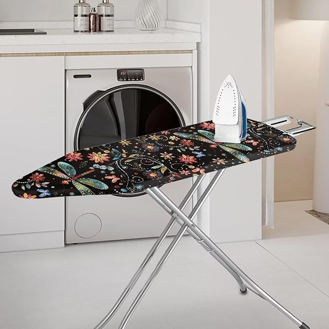 Floral Dragonfly Ironing Board Pad Ironing Board Cover and Pad 15" x 54" Scorch