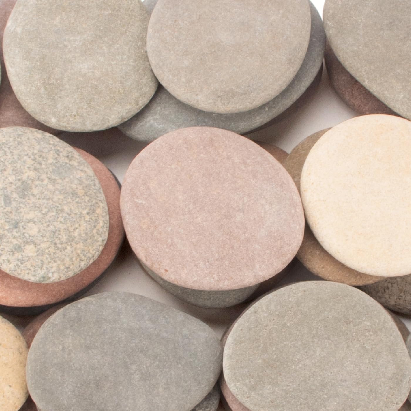 [About 30 PCS - 34 PCS](18.3 Pounds) Painting Rocks,3.22"-4.73" River Rocks,Flat Stones,DIY Rocks,Craft Rocks