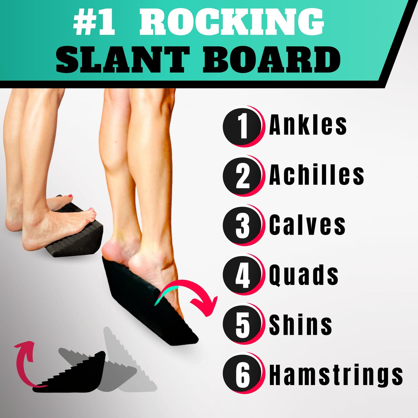 Slant Board for Calf Stretching | Balance Board Calf Stretcher for Plantar Fasciitis Relief,Achilles Tendonitis Reliefs,Shin Splint Relief,Squat Wedge