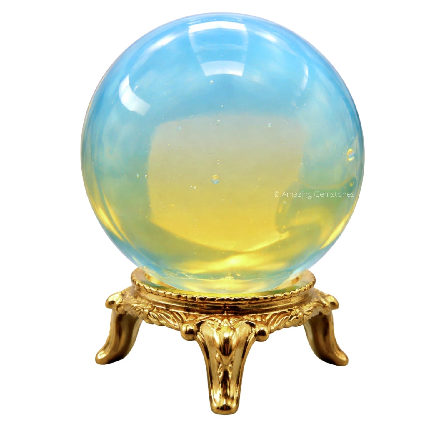 Amazing Gemstone Opalite Crystal Ball with Stand - 1.5" Inches Crystal Sphere Meditation Balls for Witchcraft and Decorative Balls