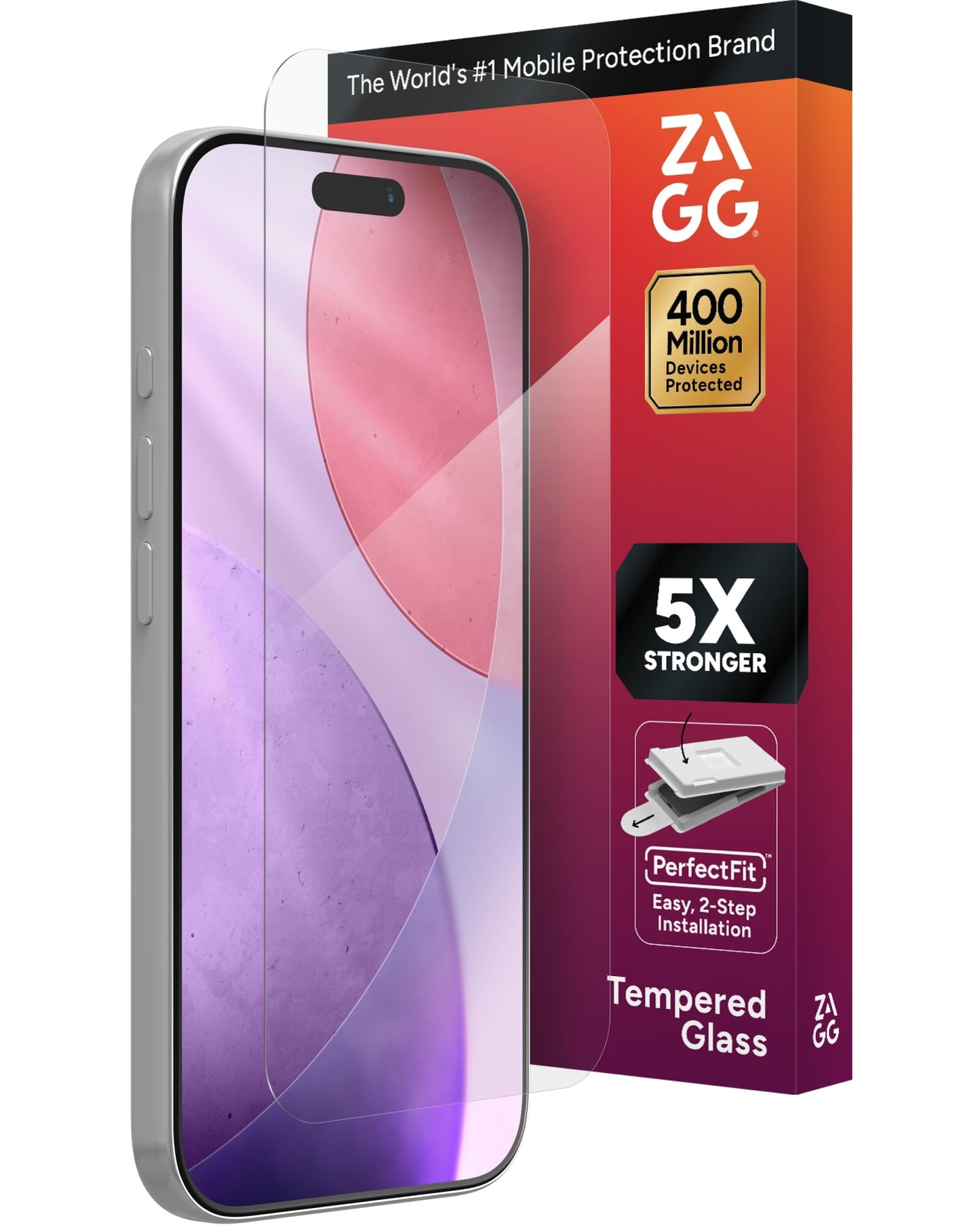 ZAGG Glass Elite Screen Protector for iPhone 16 Pro - 5X Stronger, Reinforced Edges, Ultra-Strong Tempered Glass, Scratch Resistant, Anti-Smudge, Easy Installation, InvisibleShield, Eco-Friendly