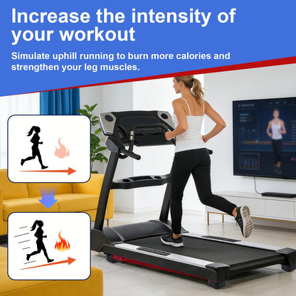Penitue 4pcs Treadmill Incline Riser Blocks, Walking Stackable Height Adjustable Incline Blocks Pad Attachment Non-Slip Upgrade Ramp for Home Gym Leveling & Uphill Workout Treadmill Accessories