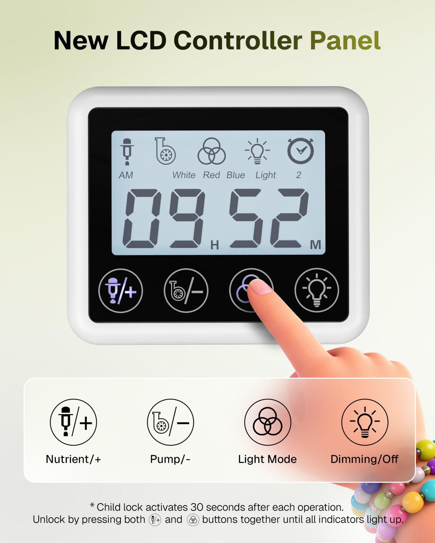 HBN Indoor Garden Hydroponics Growing System, 12 Pods Plant Germination Kit with LED Grow Light, LCD Touch Panel Quiet Automatic Hydroponic Height Adjustable - Grower Harvest Vegetable Lettuce