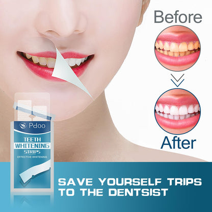 Teeth Whitening Strips - 20 Whitening Strips for Teeth Sensitive, Professional, Fast Remove Smoking, Coffee, Wine Stains, Teeth Whitening Kit Pack of 10 Non-Slip Strips Treatments
