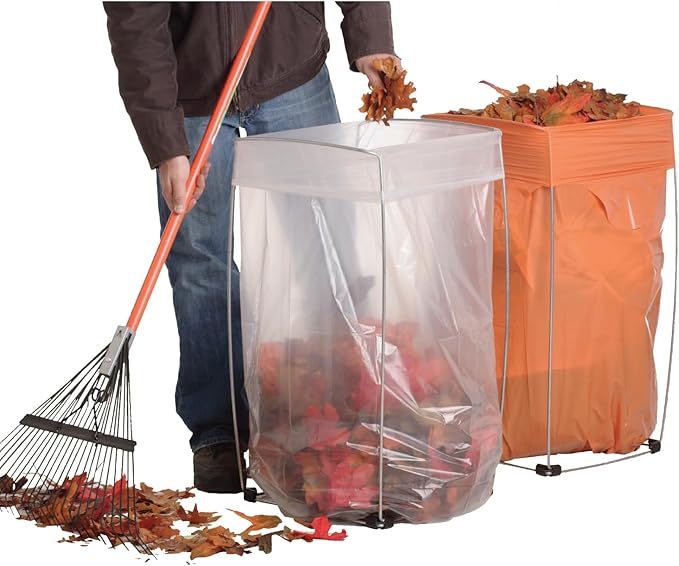 Bag Holder Stand for 39-45 Gallon Plastic & Paper Bags, Lawn Yard Work