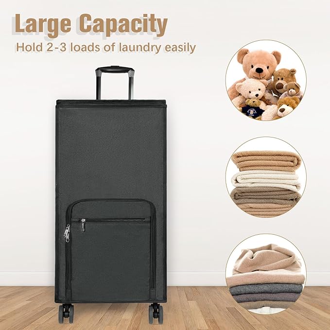 Bukere Extra Large Rolling Laundry Basket