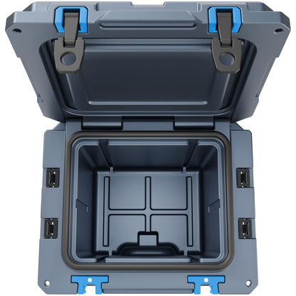 Cubix Outdoors, Quadrax 20QT 2-in-1 Beverage Dispenser Cooler, Holds drinks for 5 Days, Insulated Hard Ice Chest, Portable Drink & Water Coolers for Parties, Camping, Beach - Granite Grey