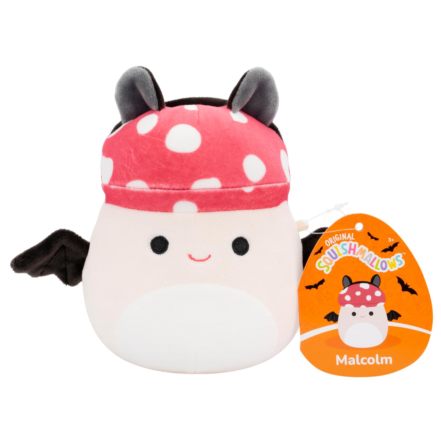 Squishmallows Original 5-Inch Halloween 4-Pack – Gabin Pumpkin Axolotl, Fitzy Goblin Holding Latte, Malcolm Bat Mushroom, Ms. K Purple Clown – Official Jazwares Plush (Little)