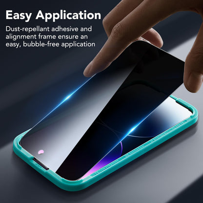 ESR 3 Pack for iPhone 15 Pro Max Screen Protector, [9H Hardness] [Military Grade Shatterproof] Full Coverage Tempered Glass Film with Easy Installation Tool, HD Clear, Scratch Resistant