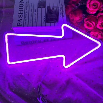 Arrow neon sign, Arrow led sign, light up sign Neon sign for business Light up sign business