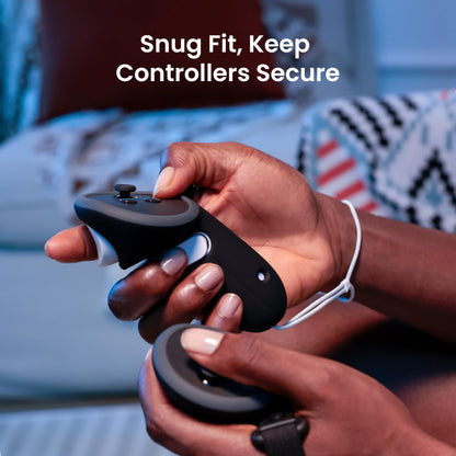 KIWI design Upgraded Controller Grips Protector Compatible with Oculus/Meta Quest 3/3S, Non-Slip Handle Cover with Battery Opening, Accessories Made for Meta
