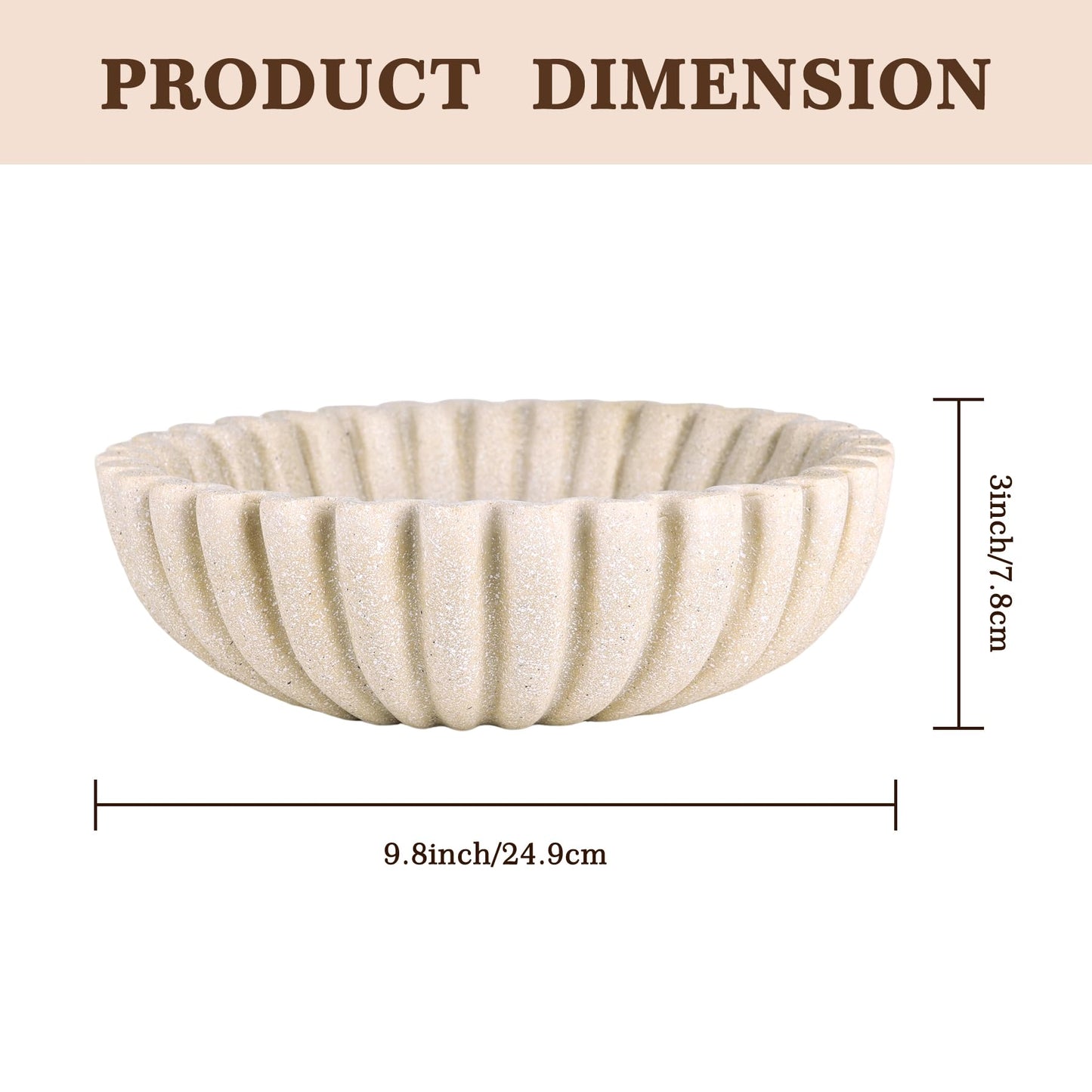 jamscape Large Decorative Bowl - Key Bowl - large Fruit Bowls for Kitchen Counter - Coffee Table Bowls - Decorative Purse Bowl to Entryway Decor,Modern Home Decor