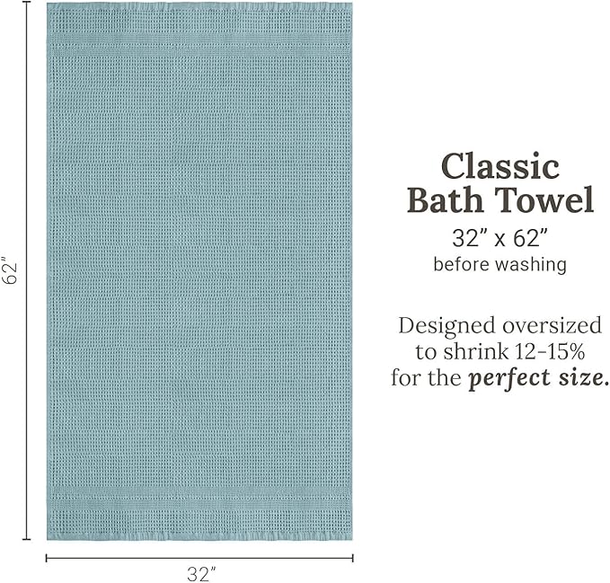GILDEN TREE Waffle Towels for Bathroom, 100% Cotton Quick Dry Towel, Waffle