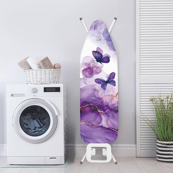 Sprowallow Purple Butterfly Flower Ironing Board Covers 15 x 54 inch Drawstring